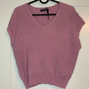 525 AMERICA pink sleeveless ribbed sweater. Size s/m loose fit